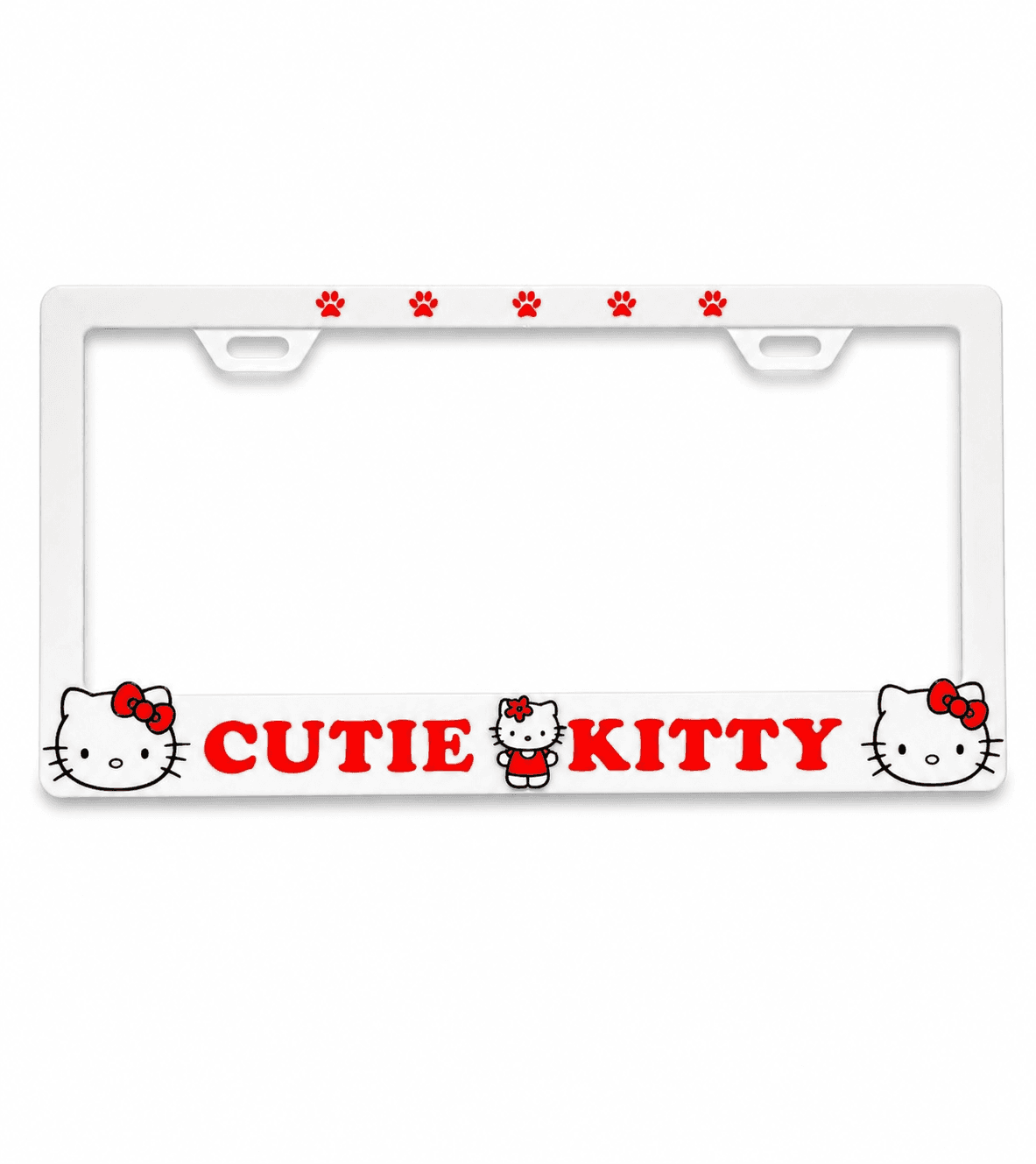 Hello Kitty Minimal License Plate Frame handmade epoxy custom license plate frame