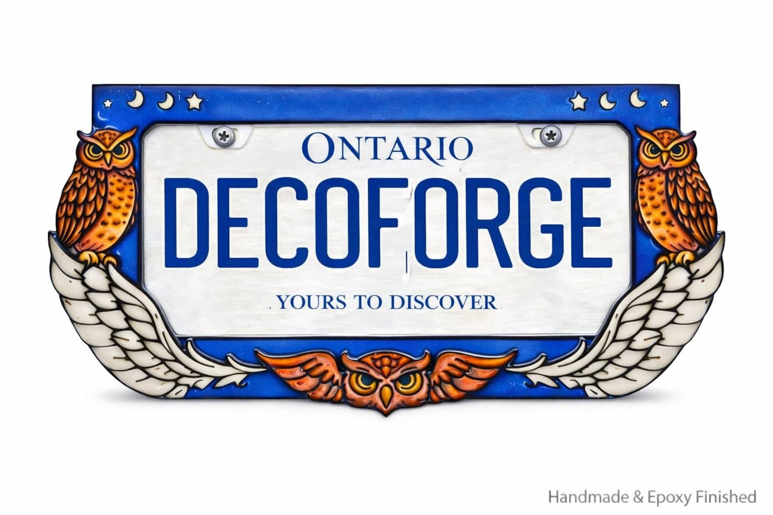 Owl License Plate Frame handmade license plate frame