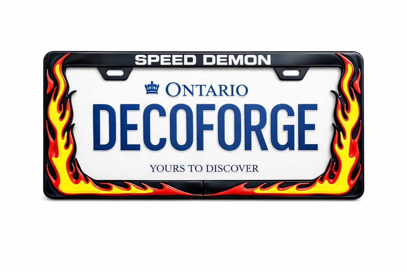 Speed Demon Flame Frame handmade license plate frame