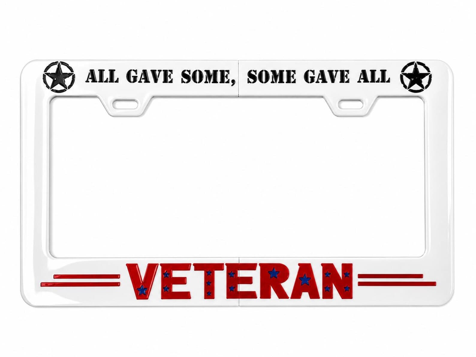 Veteran License Plate Frame USA Canada handmade license plate frame